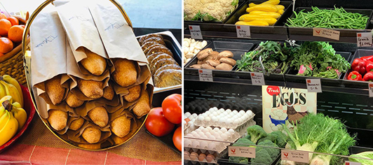 Specialty Markets are stocked with fresh groceries and take-out!