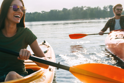 photo of two people kayaking in Poulsbo, WA