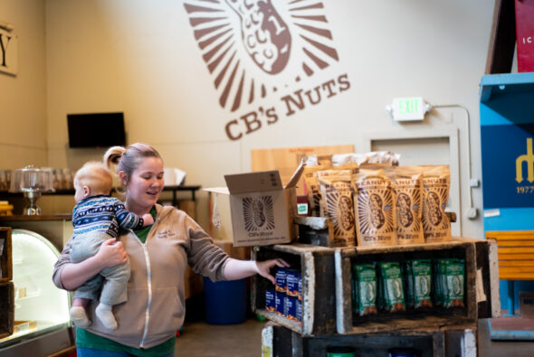 photo of shopper at CB's Nuts