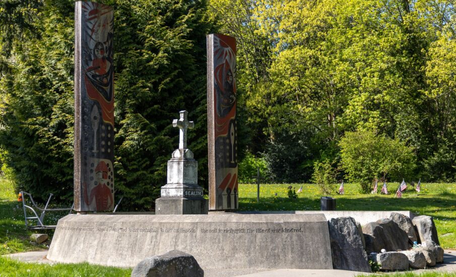 Photo of Chief Seattle's gravesite