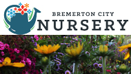 Image of flowers and Bremerton City Nursery logo