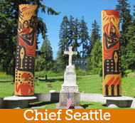 Photo of Chief Sealth's (Chief Seattle) gravesite