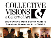 image of Collective Visions Art Gallery logo with photo of gallery below - Bremerton, WA