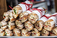 Photo of stack of sandwiches at Coquette Bake Shop