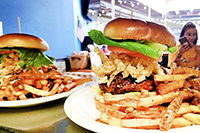 Photo of burgers and fries at The Dock Bar and Eatery