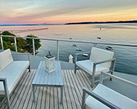 Photo of patio at the Indianola Beach House in Indianola, WA