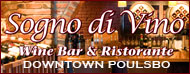 image of logo for Sogno di Vino Wine Bar & Ristorante in Downtown Poulsbo, WA