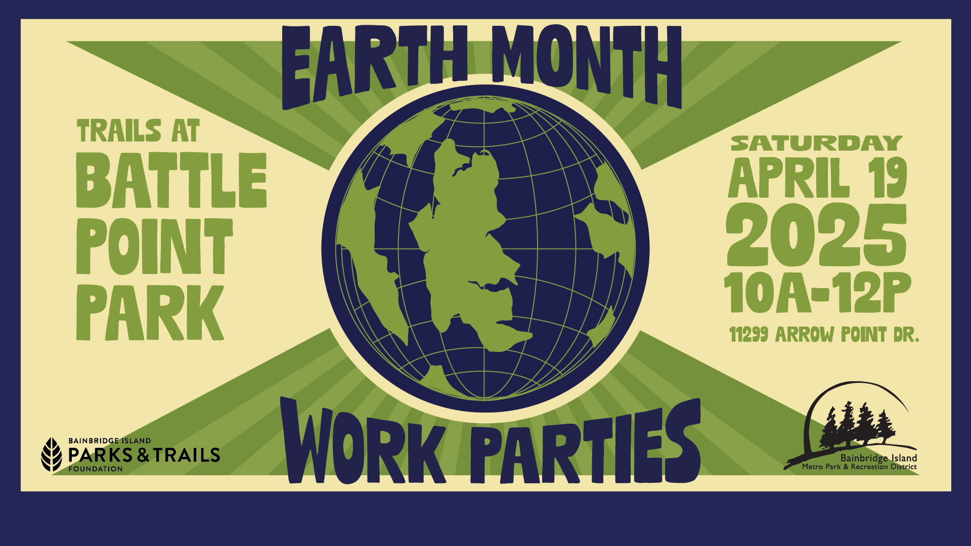 Trails Work Party — Battle Point Park, Earth Month 2025