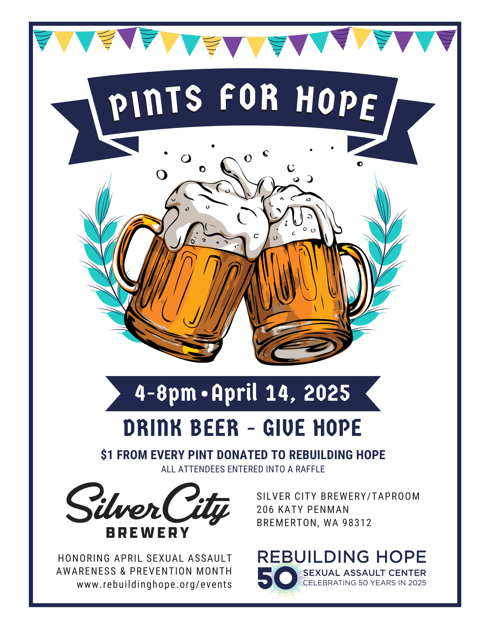 Pints for Hope – Pint Night in honor of Sexual Assault Awareness Month