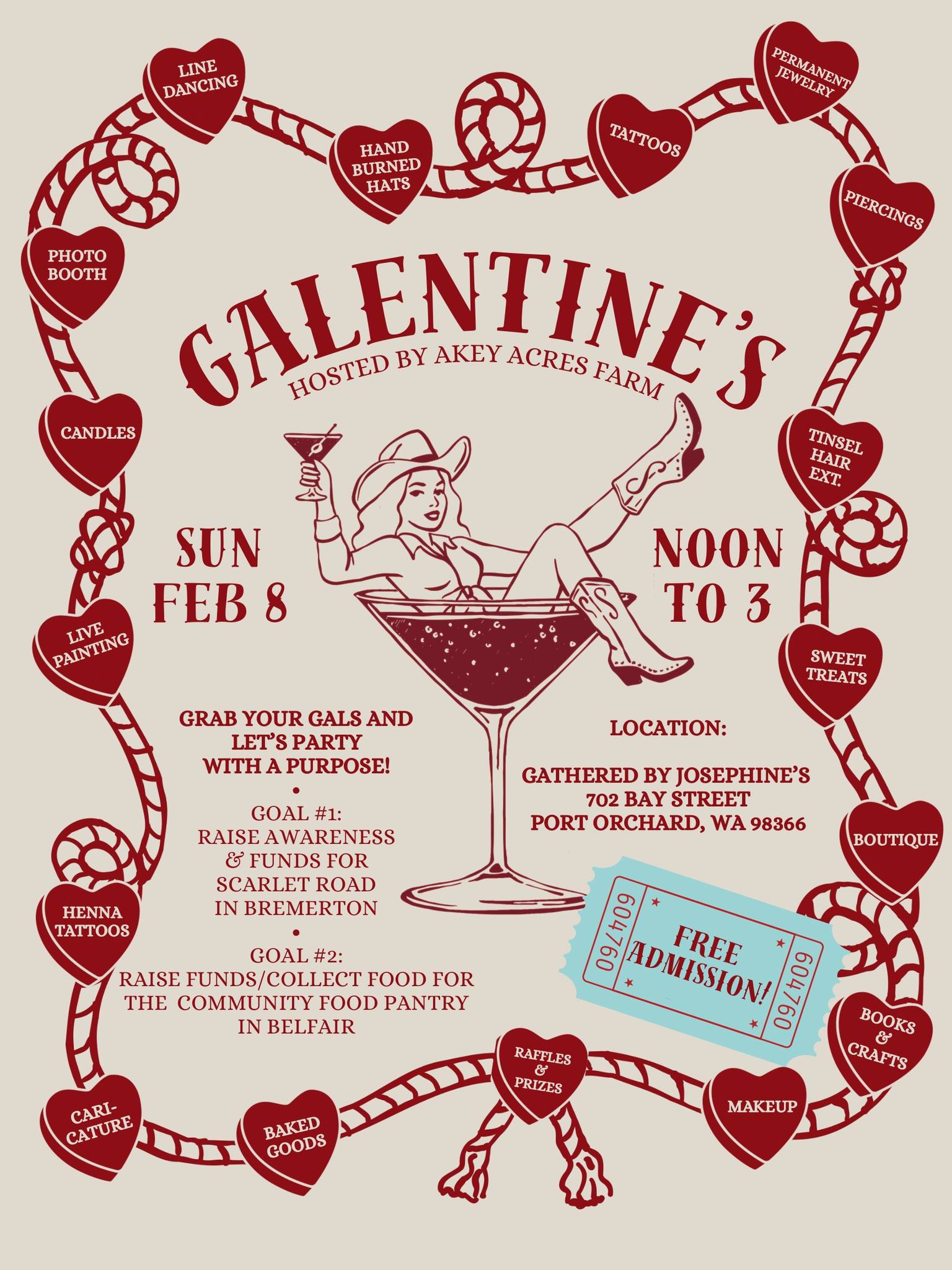 Free Galentine’s Event, Gathered by Josephine’s