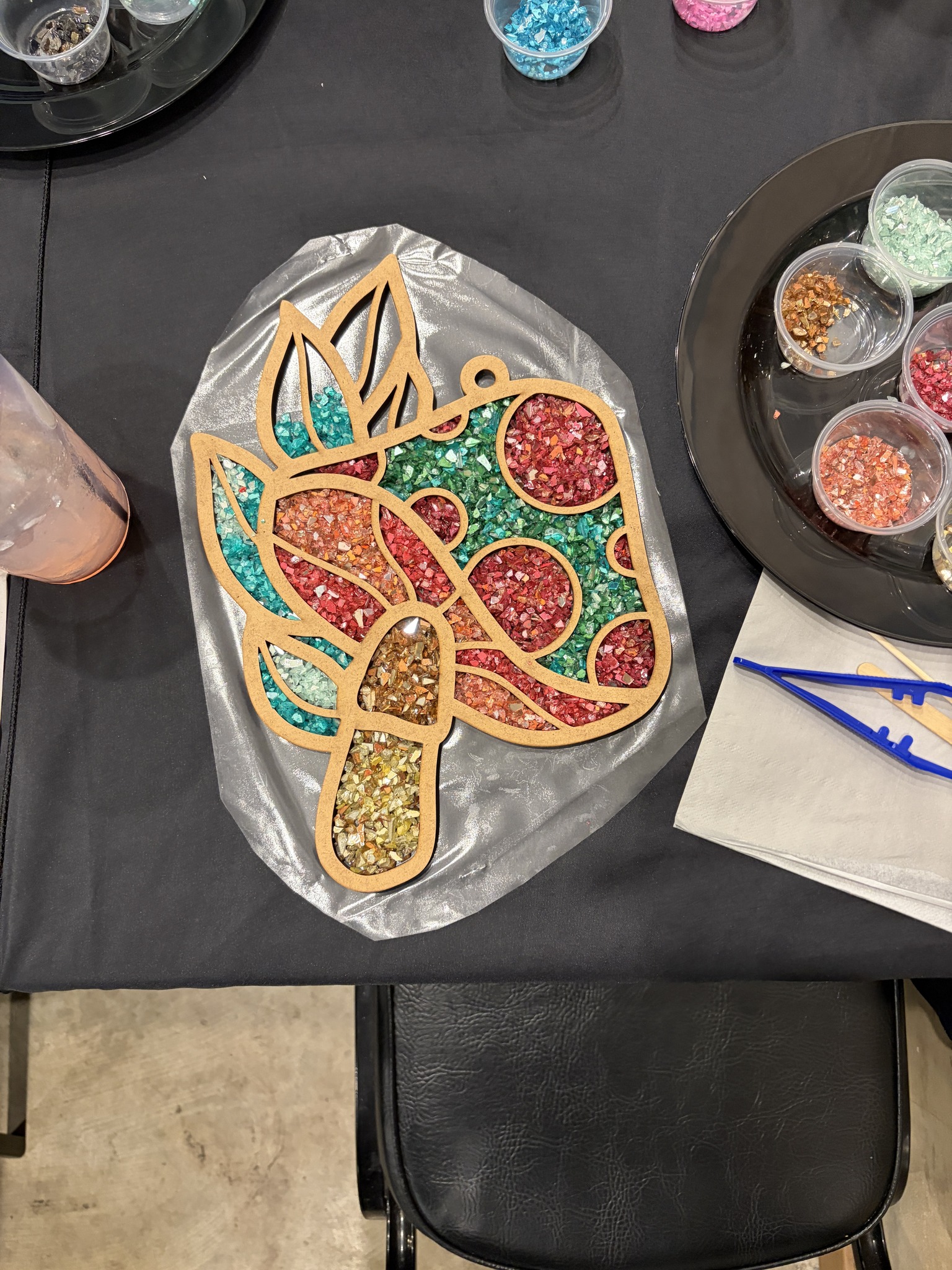 Western Red Brewing Crushed Glass Art Party