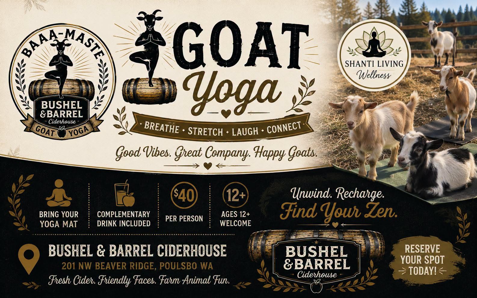 BAA-Maste: Goat Yoga & Social